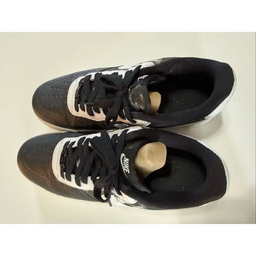 Nike Air Force 1 Sneakers Shoes Gray Black Marble Tie Dye Streetwear Men's 10.5